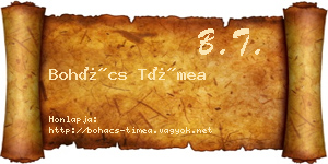 Bohács Tímea névjegykártya