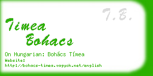 timea bohacs business card